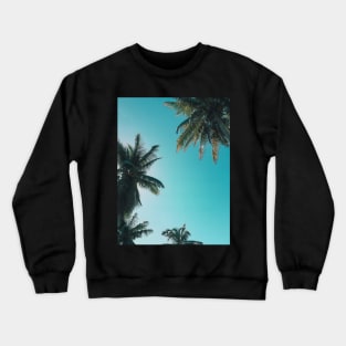 Blue sky and palm trees Crewneck Sweatshirt